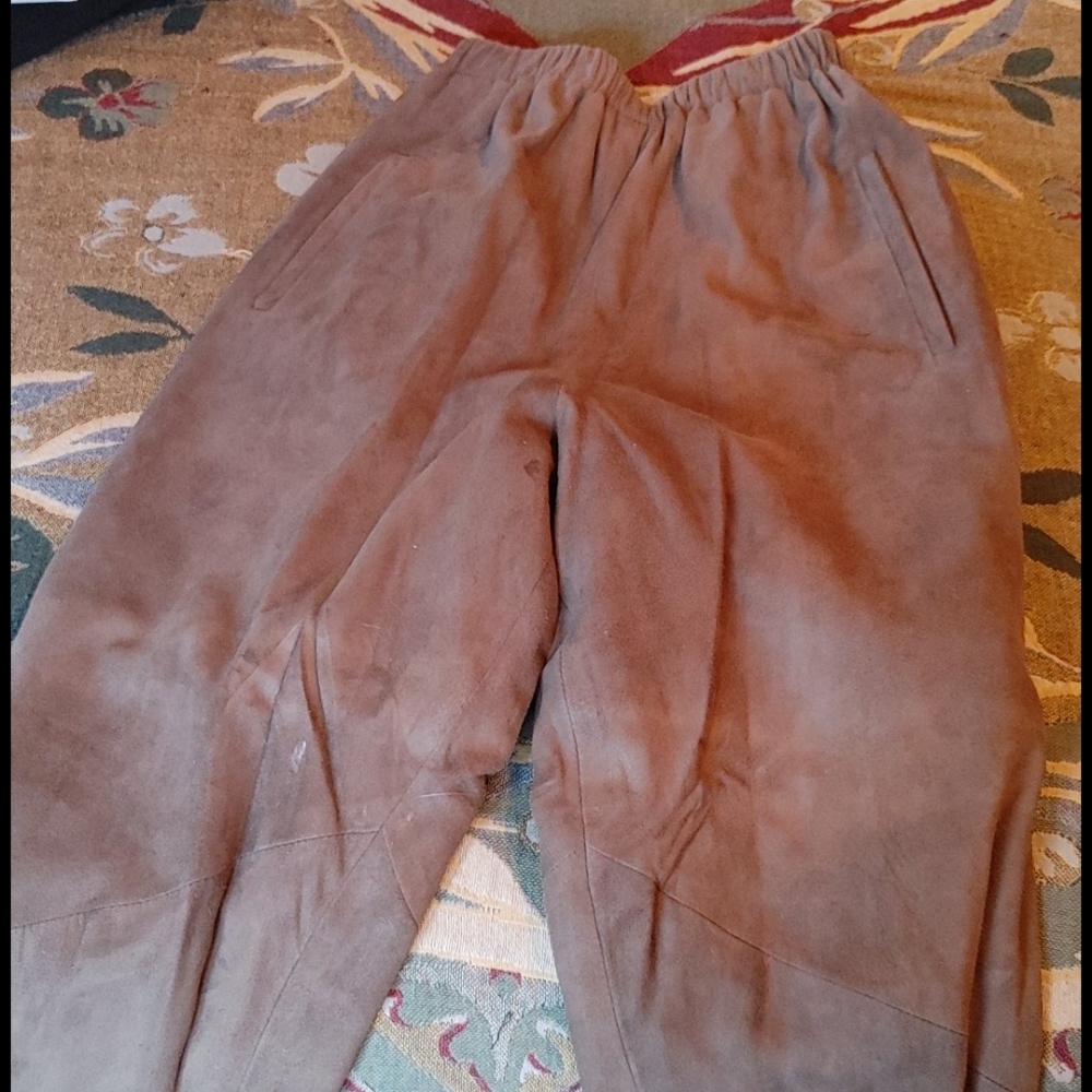 Suede pants